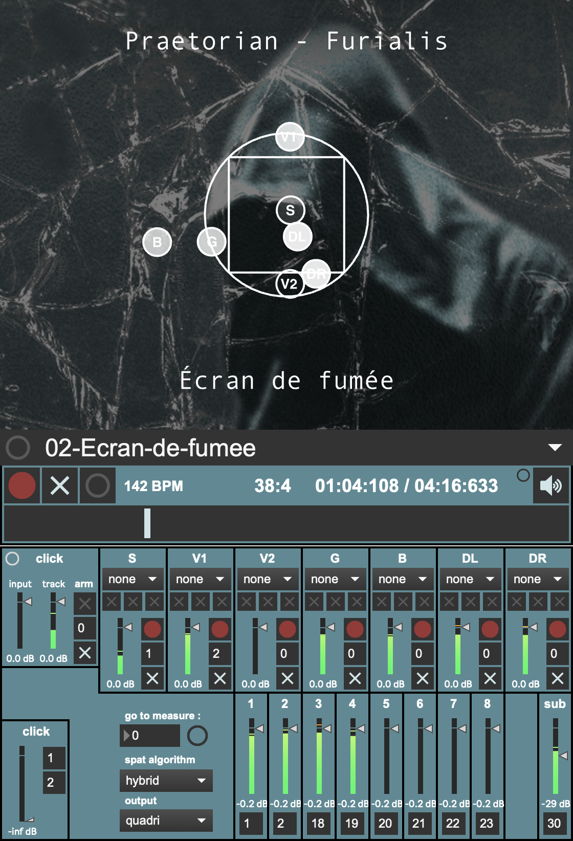 Praetorian spatialization software interface